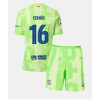 Camiseta Barcelona Fermin Lopez #16 Tercera Equipación Replica 2024-25 para niños mangas cortas (+ Pantalones cortos)